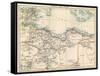 Map of Tripoli (Libya) and Tunis, 1870s-null-Framed Stretched Canvas