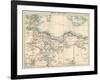 Map of Tripoli (Libya) and Tunis, 1870s-null-Framed Giclee Print
