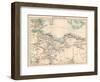 Map of Tripoli (Libya) and Tunisia, circa 1870. 19Th Century Lithography.-null-Framed Giclee Print