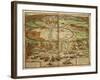 Map of Tunis, Tunisia, from Civitates Orbis Terrarum by Georg Braun and Franz Hogenberg-null-Framed Giclee Print
