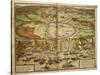 Map of Tunis, Tunisia, from Civitates Orbis Terrarum by Georg Braun and Franz Hogenberg-null-Stretched Canvas