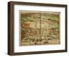 Map of Tunis, Tunisia, from Civitates Orbis Terrarum by Georg Braun and Franz Hogenberg-null-Framed Giclee Print