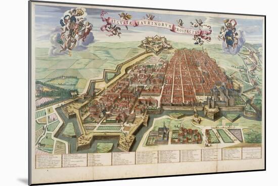 Map of Turin, 1682-Joan Blaeu-Mounted Giclee Print