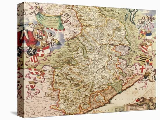 Map of Turin, 1682-Joan Blaeu-Stretched Canvas