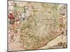 Map of Turin, 1682-Joan Blaeu-Mounted Giclee Print