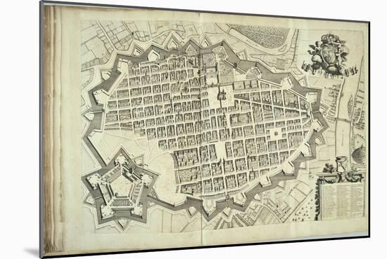Map of Turin from Theatrum Statuum Regie Celestitudini Sabaudia Ducis-null-Mounted Giclee Print