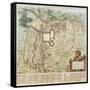 Map of Turin-null-Framed Stretched Canvas