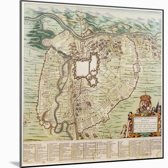 Map of Turin-null-Mounted Giclee Print