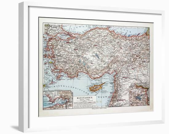 Map of Turkey Cyprus and Syria 1899-null-Framed Giclee Print