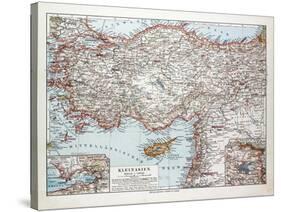 Map of Turkey Cyprus and Syria 1899-null-Stretched Canvas