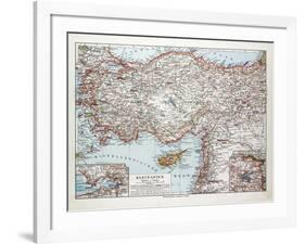 Map of Turkey Cyprus and Syria 1899-null-Framed Giclee Print