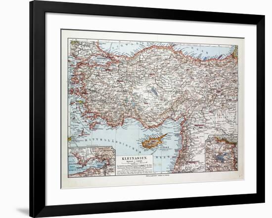 Map of Turkey Cyprus and Syria 1899-null-Framed Giclee Print