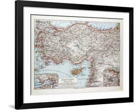 Map of Turkey Cyprus and Syria 1899-null-Framed Giclee Print