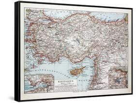 Map of Turkey Cyprus and Syria 1899-null-Framed Stretched Canvas