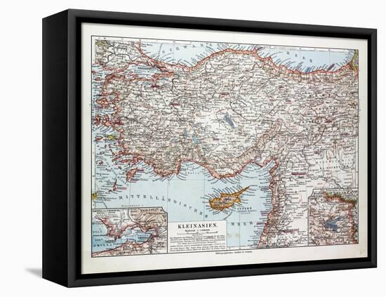 Map of Turkey Cyprus and Syria 1899-null-Framed Stretched Canvas