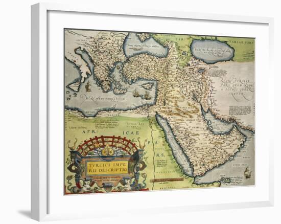 Map of Turkey, from Theatrum Orbis Terrarum, 1528-1598, 1570-null-Framed Giclee Print