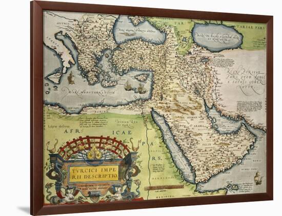 Map of Turkey, from Theatrum Orbis Terrarum, 1528-1598, 1570-null-Framed Giclee Print