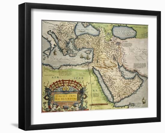 Map of Turkey, from Theatrum Orbis Terrarum, 1528-1598, 1570-null-Framed Giclee Print