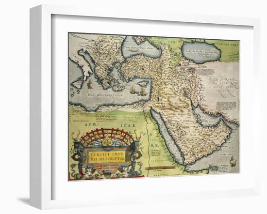 Map of Turkey, from Theatrum Orbis Terrarum, 1528-1598, 1570-null-Framed Giclee Print