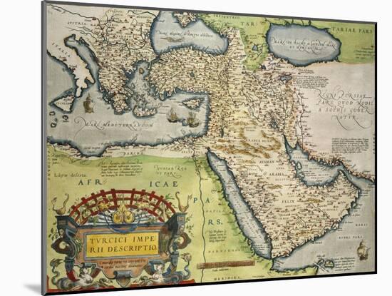Map of Turkey, from Theatrum Orbis Terrarum, 1528-1598, 1570-null-Mounted Giclee Print