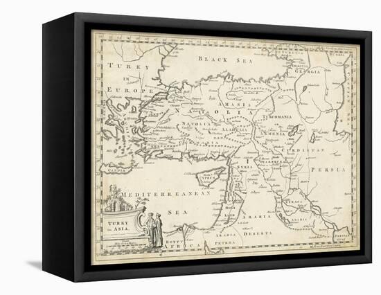 Map of Turkey in Asia-T. Jeffreys-Framed Stretched Canvas