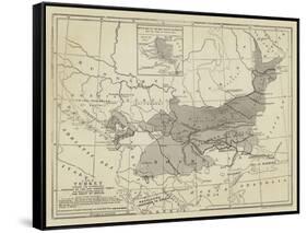 Map of Turkey-null-Framed Stretched Canvas