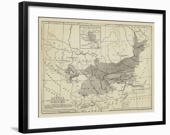 Map of Turkey-null-Framed Giclee Print