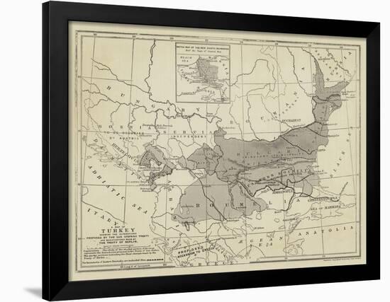 Map of Turkey-null-Framed Giclee Print