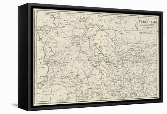 Map of Turkistan-null-Framed Stretched Canvas