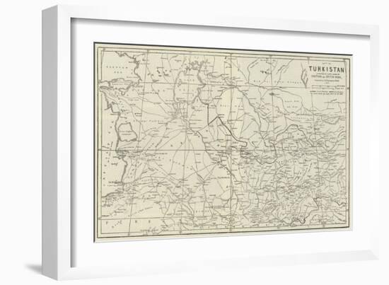 Map of Turkistan-null-Framed Giclee Print