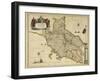 Map of Tuscany Region, from Atlas by Willem Janszoon Blaeu, 1663-null-Framed Giclee Print