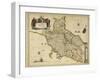 Map of Tuscany Region, from Atlas by Willem Janszoon Blaeu, 1663-null-Framed Giclee Print