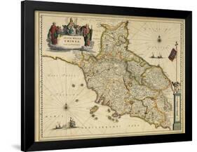 Map of Tuscany Region, from Atlas by Willem Janszoon Blaeu, 1663-null-Framed Giclee Print