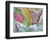 Map of United States Expansion-null-Framed Giclee Print