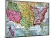 Map of United States Expansion-null-Mounted Giclee Print