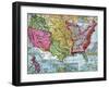 Map of United States Expansion-null-Framed Giclee Print