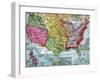 Map of United States Expansion-null-Framed Giclee Print