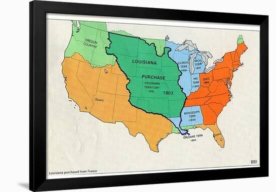 Map of United States (Territorial Growth, 1810)-null-Framed Art Print