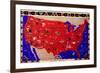 Map of United States-null-Framed Giclee Print