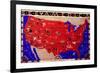 Map of United States-null-Framed Giclee Print