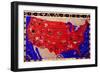 Map of United States-null-Framed Giclee Print