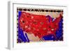 Map of United States-null-Framed Giclee Print