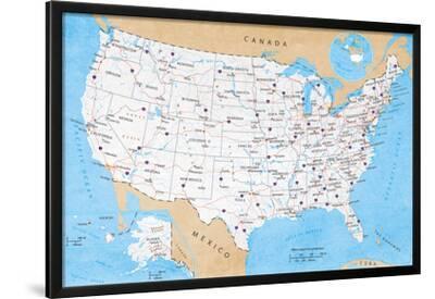 map of usa road map posters allposterscom