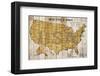 Map Of USA-null-Framed Art Print