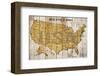 Map Of USA-null-Framed Art Print