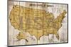 Map Of USA-null-Mounted Art Print