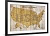 Map Of USA-null-Framed Art Print