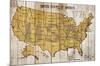 Map Of USA-null-Mounted Art Print