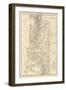 Map of Utah and Arizona Territories, 1870s-null-Framed Giclee Print