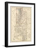 Map of Utah and Arizona Territories, 1870s-null-Framed Giclee Print